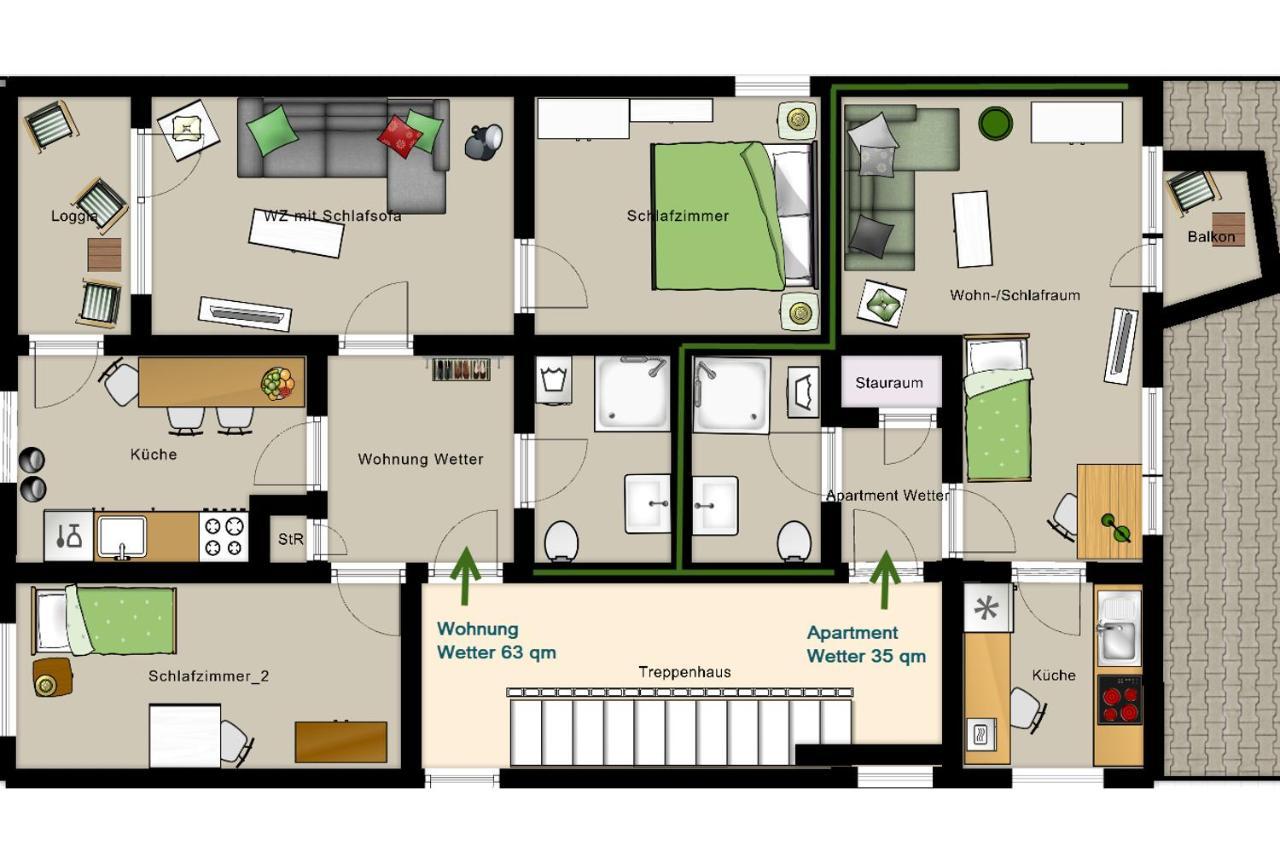 Haus Homann-Schneider, Wohnung Wetter Wetter  Exterior photo